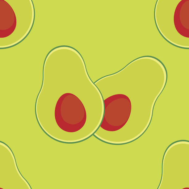 新鲜牛油果绿色图案。图片下载