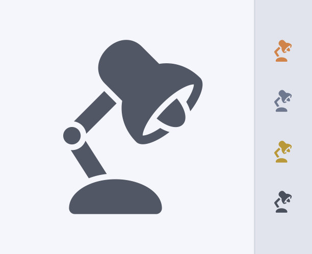 现代台灯-碳图标图片下载