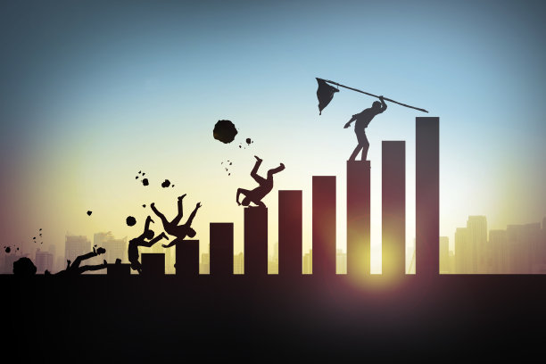 成功理念，商人攀登目标图片下载