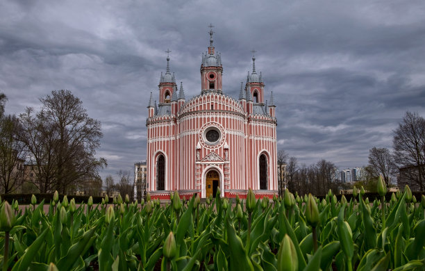 圣彼得堡的Chesme教堂图片下载