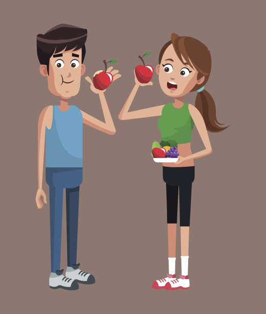运动情侣苹果减肥法图片下载