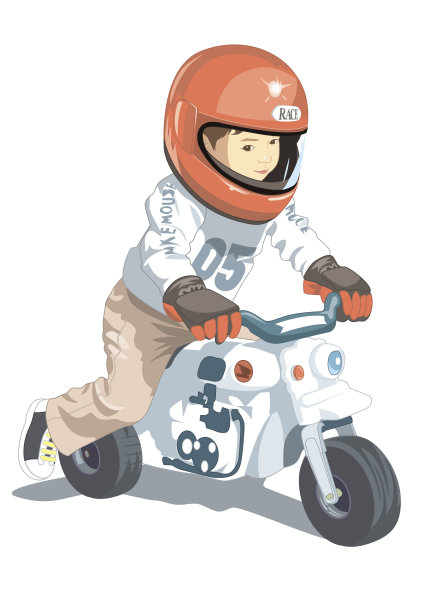 孩子们骑着小车图片下载