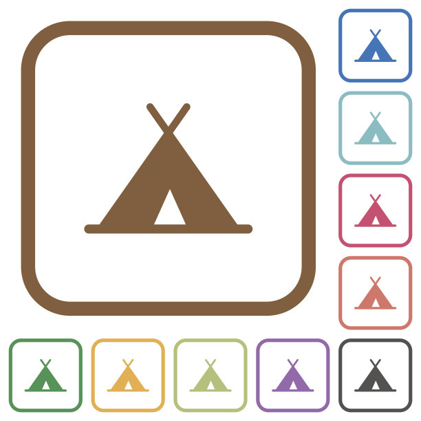 帐篷里简单的图标图片下载