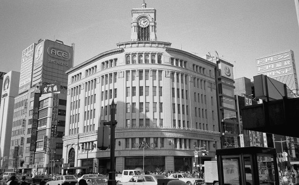 银座四丁目十字路口图片下载