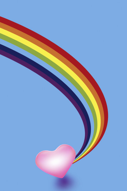 彩虹和心脏图片下载