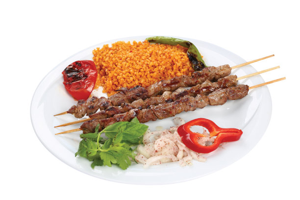 带烤肉串的传统土耳其烤肉，科普西斯素材图片