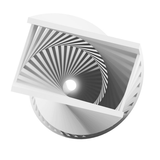 抽象的螺旋物体孤立在白色上图片下载