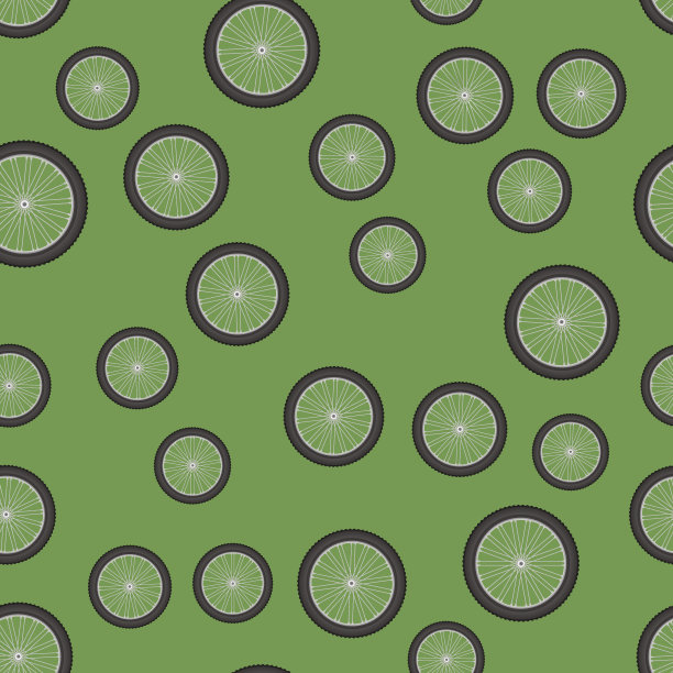 自行车车轮图标无缝模式图片下载