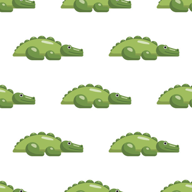 鳄鱼的无缝重复模式图片下载