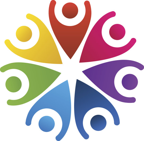 快乐的团队合作的商业人士图标向量图片下载