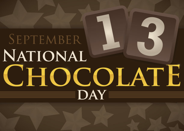 美味提醒日期的国家巧克力日与星空背景图片下载