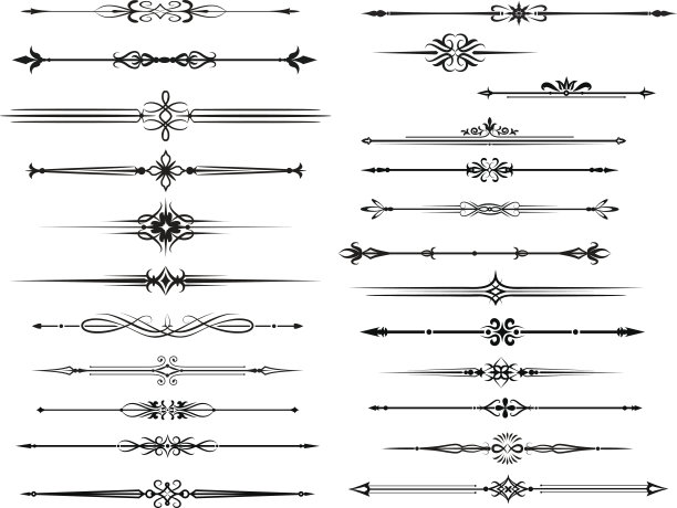 边框和分隔设置复古框架设计素材图片