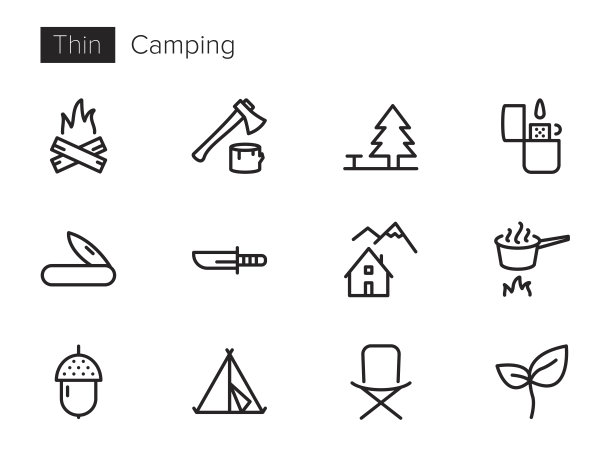 矢量图标(细线)图片下载