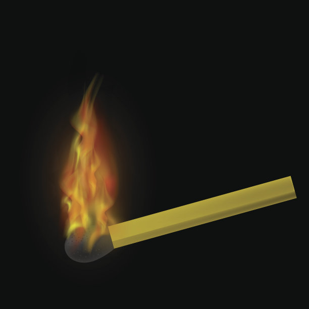 燃烧的火柴与火焰火焰图片下载