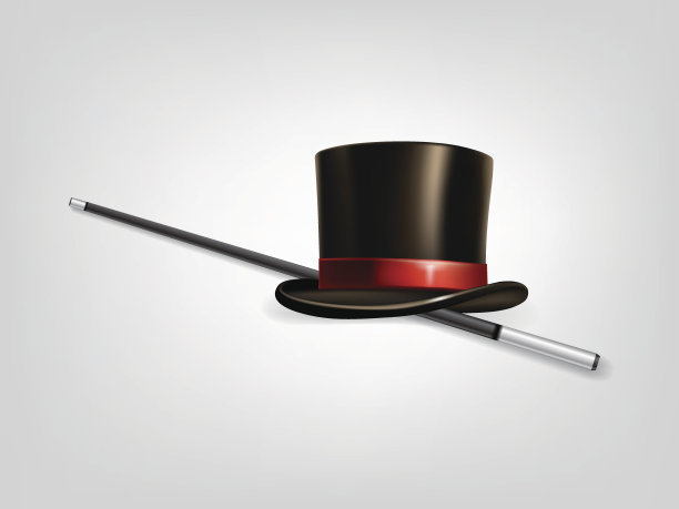 矢量现实圆柱帽与棒隔离在白色背景。图片下载