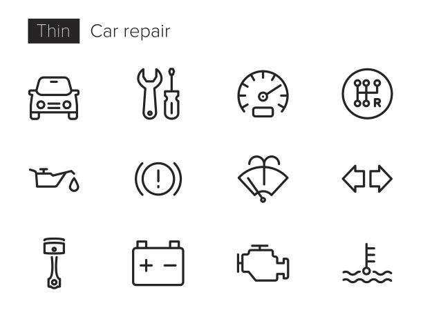 矢量图标(细线)图片下载