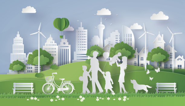 生态剪纸素材图片