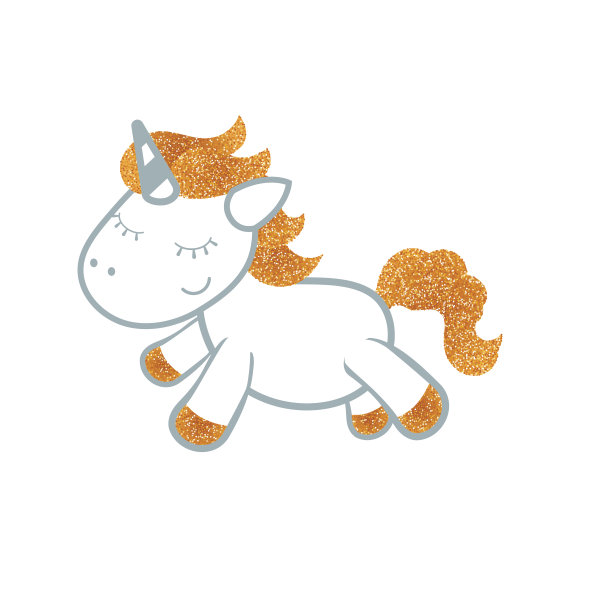 白色背景上的独角兽。图片下载