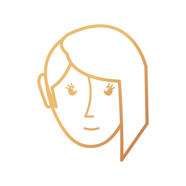 面对女人矢量插图图片下载