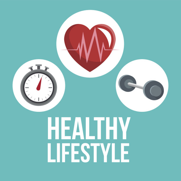 健康生活方式设计的图标集图片下载