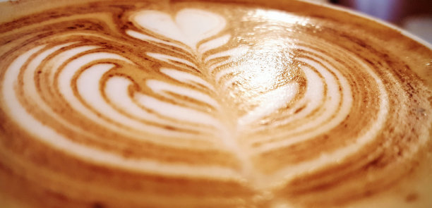 拿铁艺术宏图片下载