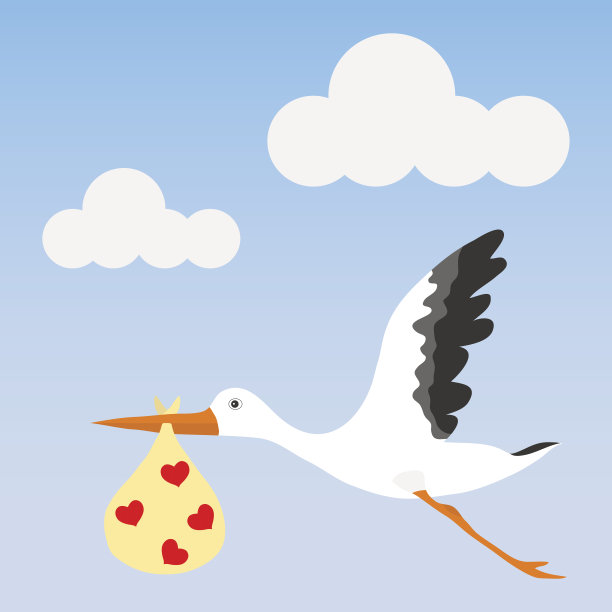 鹳带来了孩子图片下载