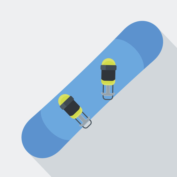 孤立的滑雪板图标图片下载