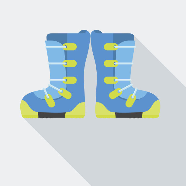 孤立的滑雪板靴图片下载