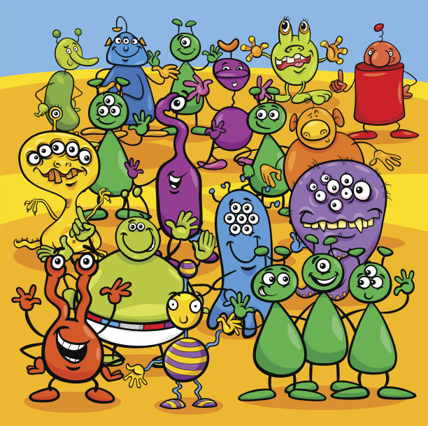 卡通外星人奇幻人物组图片下载