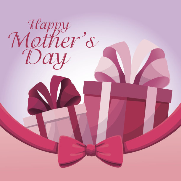 问候快乐母亲节礼物礼物丝带图片下载