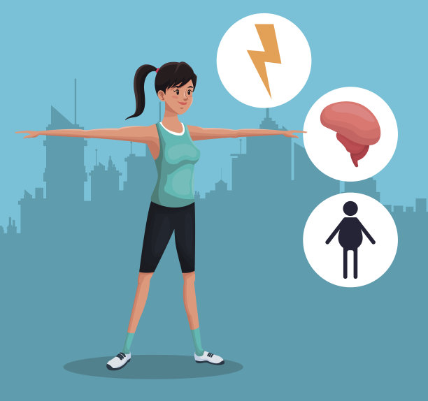城市女性体育锻炼健康背景图片下载