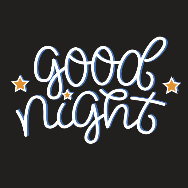 晚安，贺卡。图片下载