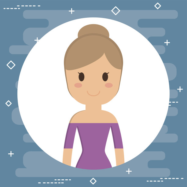 卡通女人图标图片下载