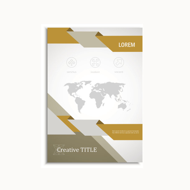 向量手册模板。A4格式布局。主页等。信息图，标题，时尚的外观图片下载