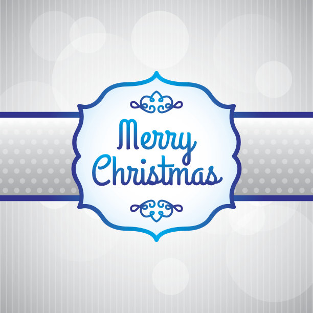 圣诞设计在灰色背景矢量插图图片下载