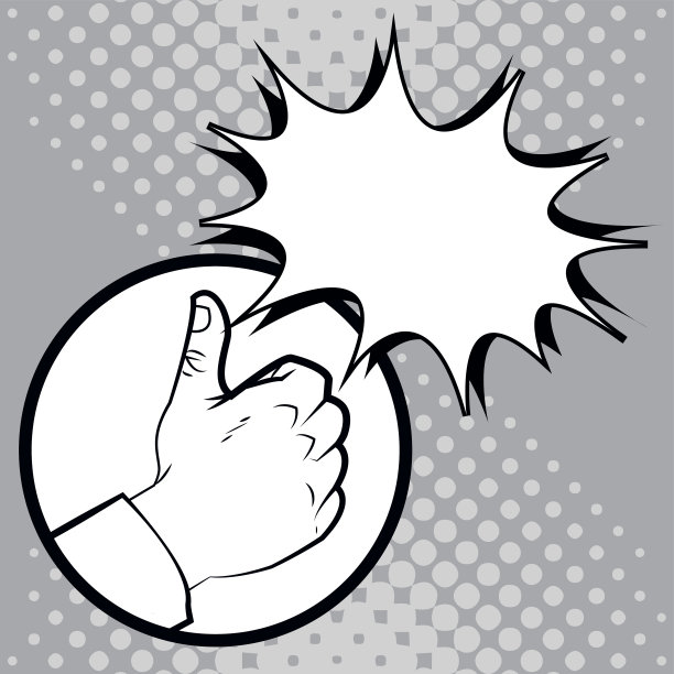 手像波普艺术的形象图片下载