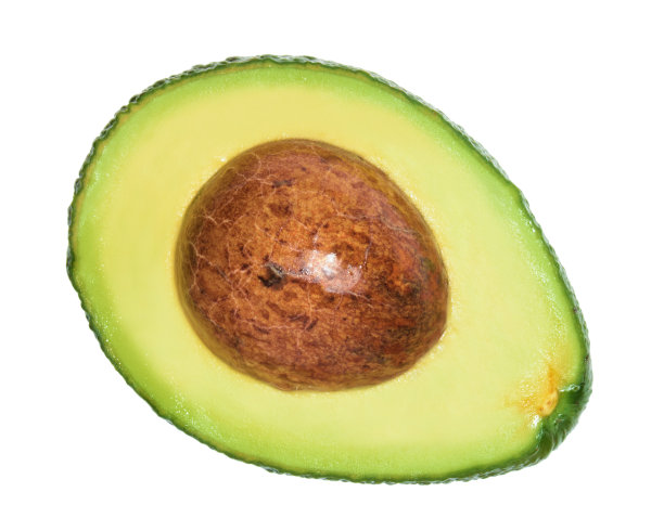 鳄梨孤立在白色上没有阴影图片下载