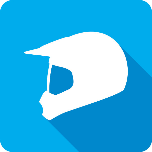 摩托车越野头盔图标剪影图片下载