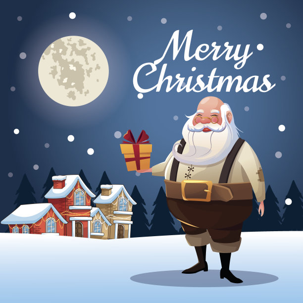 圣诞季的圣诞老人卡通图片下载