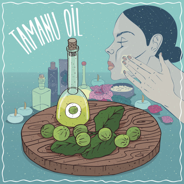 塔马努油用于皮肤护理图片下载
