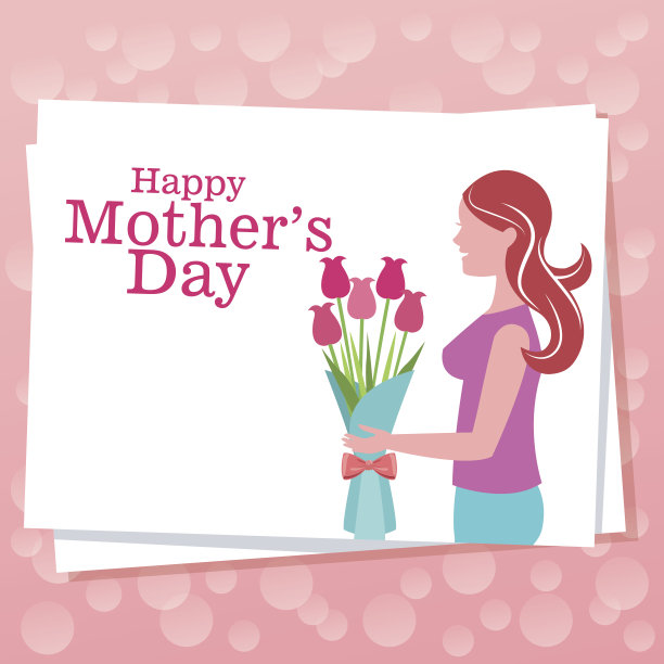 母亲节快乐女人花点背景图片下载