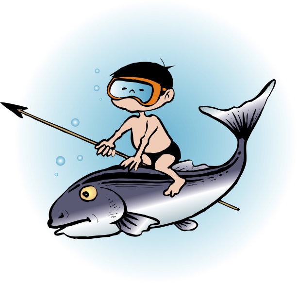 男孩和鱼图片下载