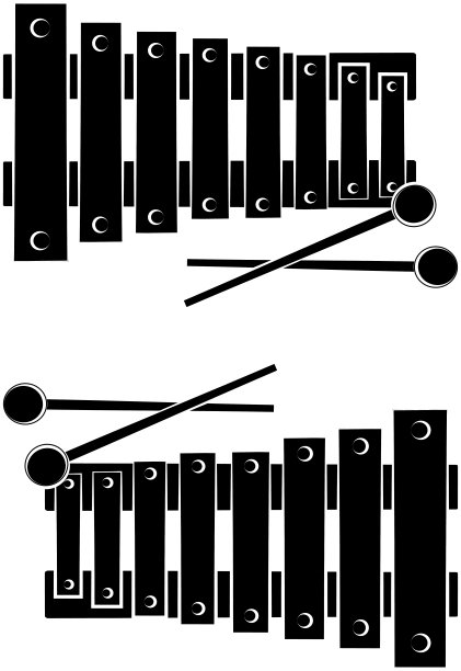 白色背景上的木琴。矢量插图。图片下载