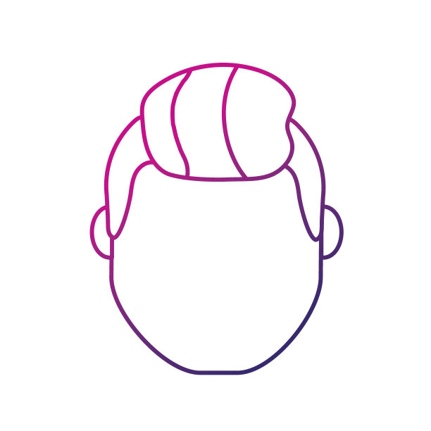 剪影头像男人的头与发型设计图片下载