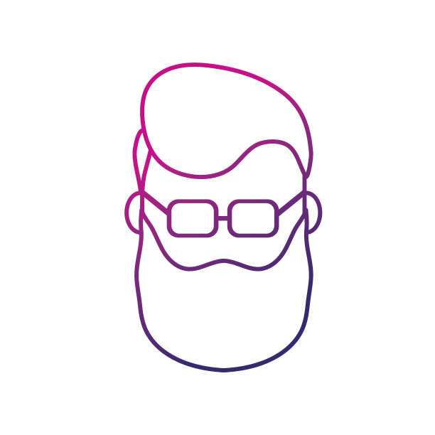 剪影头像男人的头与发型设计图片下载