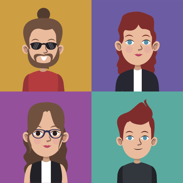 卡通社区的人描绘社会图片下载