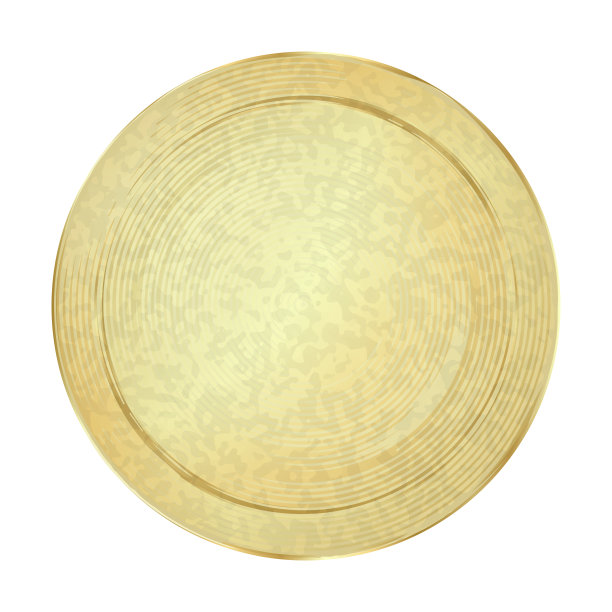 空向量古董模板硬币或与古老的古董金属纹理黄金图片下载