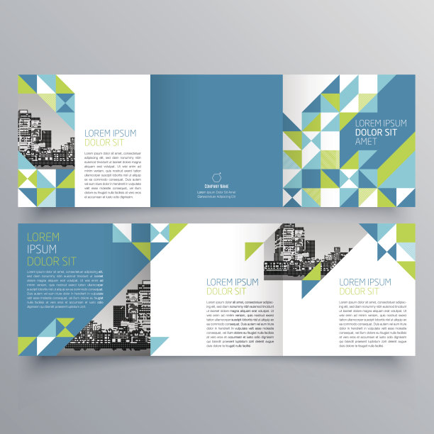 宣传册设计，宣传册模板，创意三折，趋势宣传册图片下载