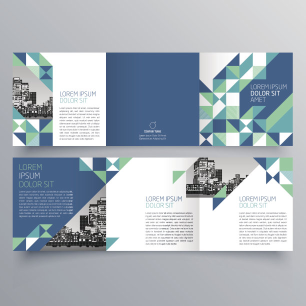 宣传册设计，宣传册模板，创意三折，趋势宣传册图片下载