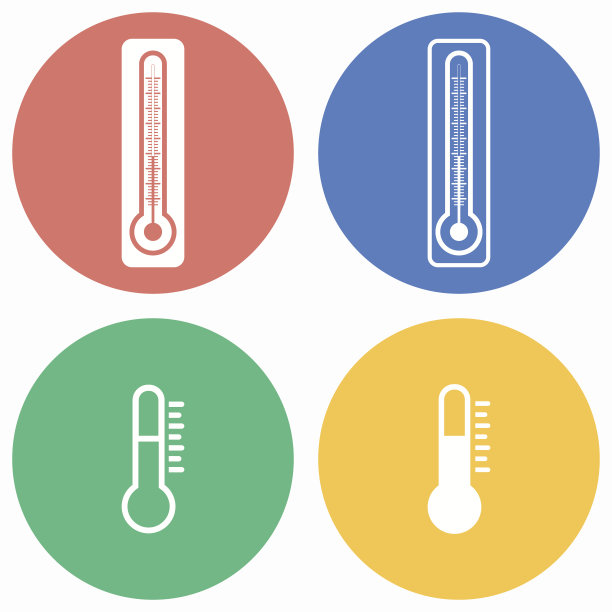 温度计的图标集。图片下载
